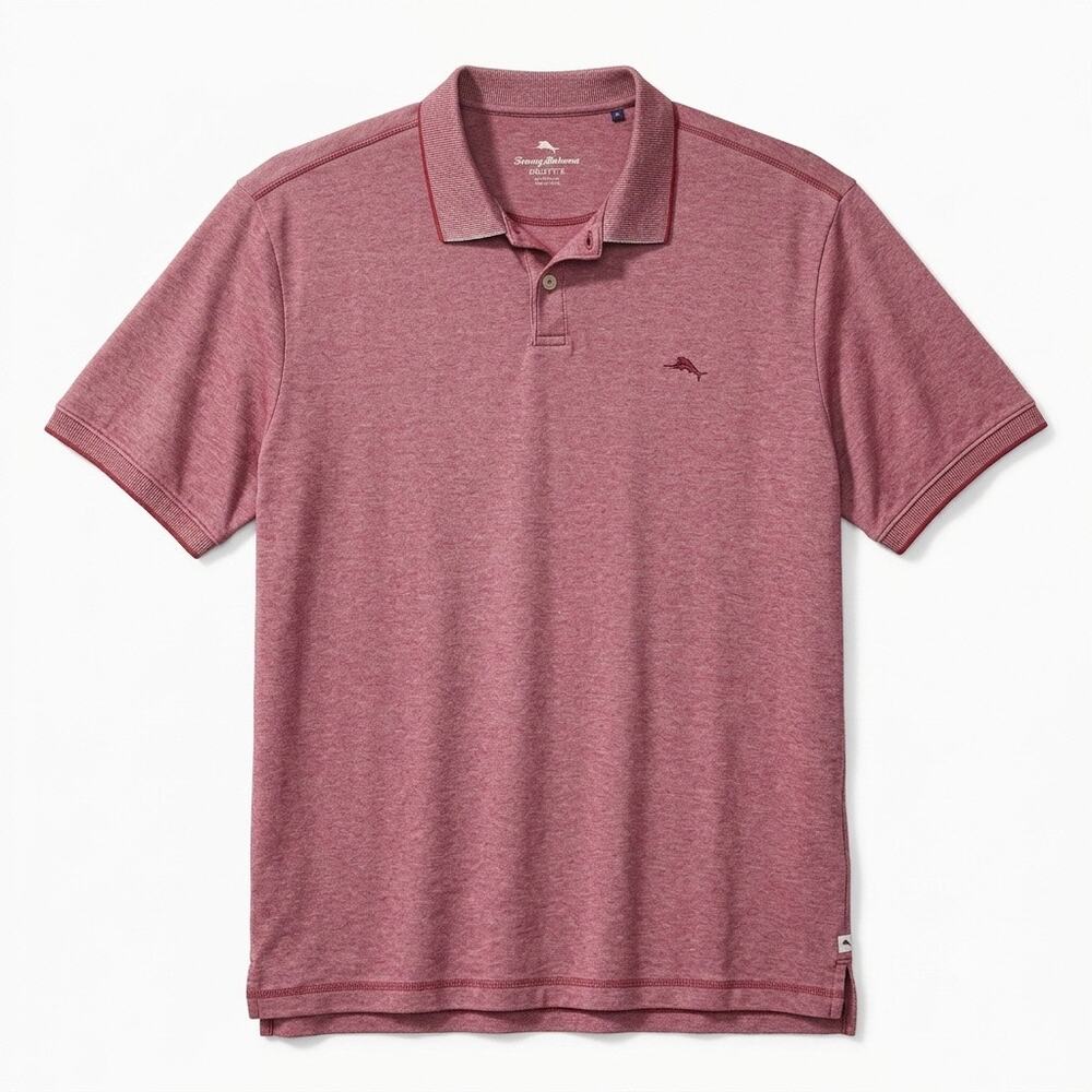 Tommy Bahama Supima Cotton Pique Polo Shirt Red Casual Vacation Mens XXXL 3XL